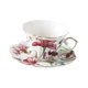 thumbnail image 4 of Taza de café de cerámica con plato. Fácil de limpiar. Diseño floral. Estilo británico. A, 4 of 9
