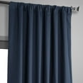 thumbnail image 5 of Dark Blue Solid Cotton Blackout Curtain (1 Panel), Dark Blue, 50W X 96L, 5 of 11