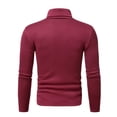 thumbnail image 3 of Men Slim Fit Turtleneck Sweater Casual Basic Knitted Long Sleeve Pullover Top Soft Comfort Winter Fashion, 3 of 6