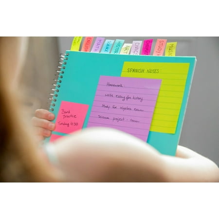 Post-it® Page Markers, Assorted Colors , .5 in. x 1.875 in., 100 Sheets/Pad, 5 Pads/Pack