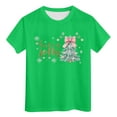 thumbnail image 5 of Ulanda Toddler Girl Christmas Shirt Kids Xmas Tshirt Cotton Short Sleeve Tee Top 2-10 Years (Green, 2-3 Years), 5 of 5