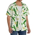 thumbnail image 2 of Gukieu Tulips Flowers Print Men's Short-sleeved Shirts, Button-down Pocket Shirts, T-shirts, Beach Vacation Travel Summer Clothing-Medium, 2 of 5