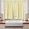 thumbnail image 2 of Polka Dots Kitchen Curtains, Nostalgic Pastel Polka Dots in Never Ending Path Vintage Old-Fashion Art, Two Panels Drapes with Rod Pocket Room Decor, 55" X 45", Yellow White, by Ambesonne, 2 of 3