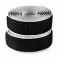 Jiezhush Wide Black Hook And Loop Adhesive Tape 1 Yd Length Self Sticky