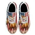 thumbnail image 2 of Horse Patriotic American flag Print Sneakers Lightweight Comfortable Running Shoes for Men Women White Size 4, 2 of 7