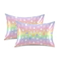 thumbnail image 2 of Haosy Satin Pillowcase for Hair and Skin Standard Cooling Silk Pillow Case with Envelope Closure Rabbits Cats Tigers Dogs 20"x26", 2 of 9