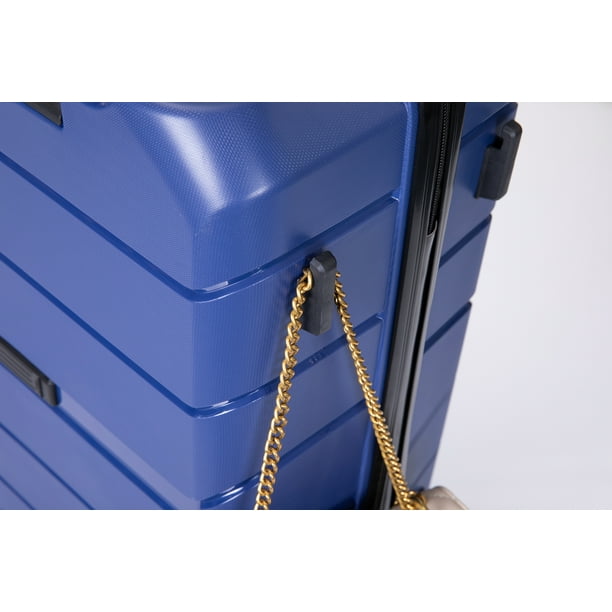 3 Piece Luggage Set, Travelhouse Hardside Suitcase Set with TSA Lock,  Multi-Size Hardside Luggage with Spinner Wheels for Travel Trips Business,  Dark 