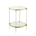 thumbnail image 4 of Convenience Concepts Royal Crest Acrylic Clear Glass End Table with Gold Frame, 4 of 7