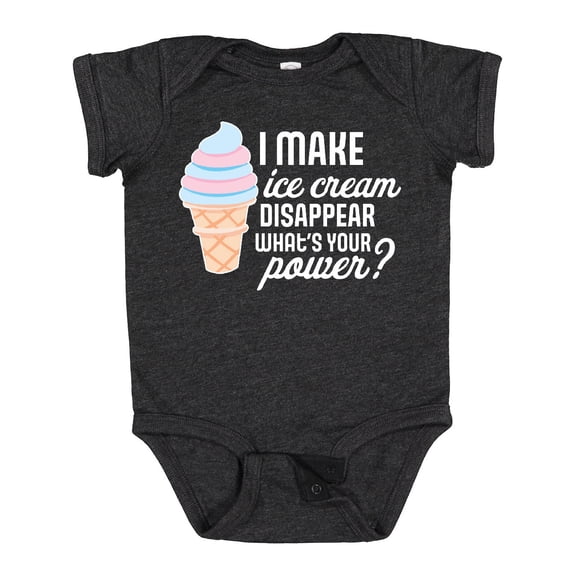 Inktastic I Make Ice Cream Disappear What's Your Power Boys or Girls Baby Bodysuit