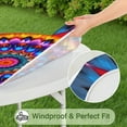 thumbnail image 5 of Colorful Tie Dye Peacock Mandala Pattern Round Fitted Tablecloth with Elastic Edge,Dining Table Cover Waterproof,Outdoor Round Tablecloth for Camping,Dining,Indoor and Outdoor, 5 of 7