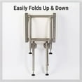 thumbnail image 2 of Padded Shower Seat with Legs, ADA Heavy Duty Shower Chair for Inside Shower 400lbs, 304 Stainless Steel | Shower Chair for Elderly and Disabled | Folding Shower Seat Wall Mounted, 16”x16”, 2 of 6
