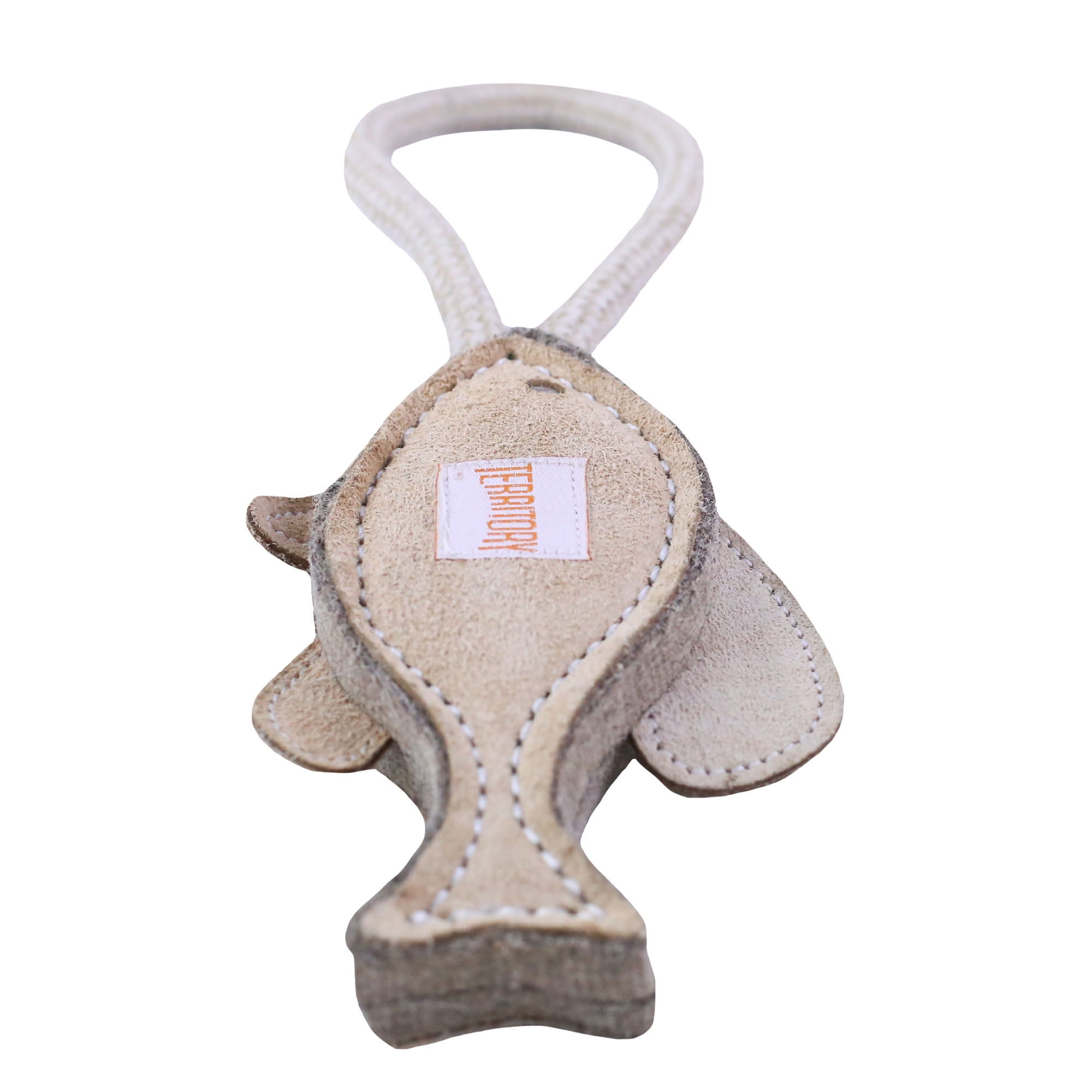 Territory Natural Leather Dog Toy, Goldfish Tug