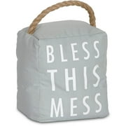Bless this Mess - 5" x 6" Gray Door Stopper