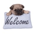 thumbnail image 1 of Accueil Objet de Décoration Pug Chien statue Bienvenue Signe Porche Décor Entrée Décor, 1 of 5