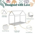 thumbnail image 6 of Max & Finn Skyler Metal Montessori House Bed, Twin, Dove Gray, 6 of 10