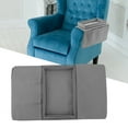 thumbnail image 4 of Sofa Tray, 600D Oxford Cloth Side Pockets Ample Space Couch Arm Table  For Home Grey, 4 of 8
