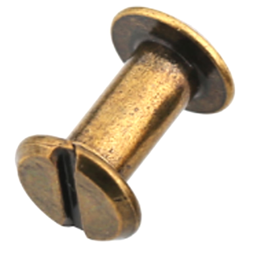 (10pcs) Brass Plated Butt Lock One Letter Rivet M4x10mm