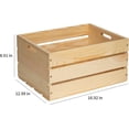 thumbnail image 2 of 3 Pieces Large Pine Wood Crates For Storage, Unfinished Natural Wooden Crates, 17" x 13" x 8.9" Each, Holds Up to 50 Pounds, 2 of 7