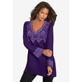 thumbnail image 2 of Roaman's Women's Plus Size Fit And Flare Tunic Sweater, 2 of 6
