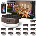 thumbnail image 1 of Luces solares para vallas Hicotet, 15 colores, con mando a distancia, 1 of 9