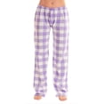 thumbnail image 4 of HKYNLAG Pajama Pants for Women Plaid Soft Lightweight Wide Leg Pj Pants Casual Comfy Loungewear Christmas Sleep Bottoms Light Purple 2XL, 4 of 5