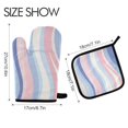 thumbnail image 2 of Yayeee Oven Mitts and Pot Holder Set of 2 Heat Resistant Kitchen Gloves Baking Hot Pad, Abstract Pink, 2 of 5