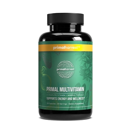 Primal Harvest Multivitamin 1 Pack: 30 Count Supplements for Men s & Women s Health