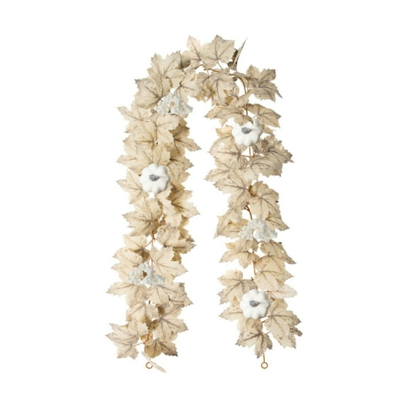 kjfeif Silk Flower Vine | Festival Hanging Garland Autumn Color Maple Vine Decoration Outdoor Artificial Maple Vine for Thanksgiving Home Wedding Party Garden Fireplace Porch Decor