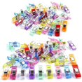 thumbnail image 1 of 100 pieces of sewing plastic clips, quilted clips in various colors, made of ultra-transparent AS material, colors shipped randomly, 1 of 5
