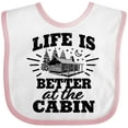 thumbnail image 3 of Inktastic Life is Better at The Cabin with Trees and Moon Boys or Girls Baby Bib, 3 of 4