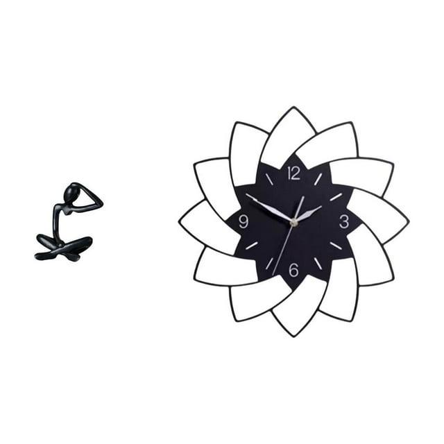 Escultura De Pensador Abstracto, Figura Decorativa Moderna Para Estantería O Escritorio. Ideal Como Regalo De Cumpleaños. Reloj De Pared Acrílico Con Forma De Flor. Silencioso, Para