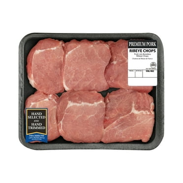 Pork Ribeye Chops Boneless, 2.0 - 3.3 lb, Tray
