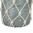 thumbnail image 4 of DecMode Teal Glass Decorative Candle Lantern with Rope Handle, 4 of 9