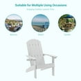 thumbnail image 3 of Sonerlic 1Peak Outdoor Patio HIPS Adirondack Chair with Cupholder for Garden,Lawn and Backyard,White, 3 of 8