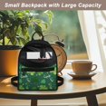 thumbnail image 5 of Eheartsgir St. Patrick's Small Backpack Featuring Clover Luck Print, Zipper Closure Polyester Mini Backpack for Women Daily Travel and Walking, 5 of 8