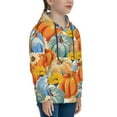 thumbnail image 3 of Kll Unisex Kids Boys Girls Hooded Pocket Pullover Hoodies-Pumpkins Sunflowers, 3 of 9