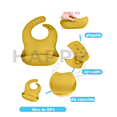 thumbnail image 2 of Set con vaso entrenador bebe + platos de bebe + baberos para bebe + cubiertos I BPA FREE I 5 piezas I Silicona grado alimenticio Happy Life  Kit comida bebe silicona 5 pcs, 2 of 9