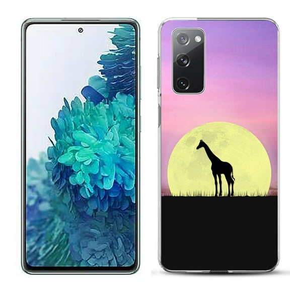 Slim-Fit Gel TPU Phone Case for Samsung Galaxy S20 FE 5G Fan Edition, by OneToughShield ® - Moonlight Giraffe