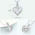 thumbnail image 2 of Cremation Jewelry Heart Urn Necklace for Women Birthstone Memorial Jewelry Pendant for Ashes for Human Pet, 2 of 5