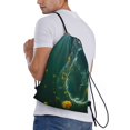 thumbnail image 4 of Yiaed Jelly Fish Print Drawstring Bags Drawstring Backpack Bulk String Back Pack Gym Sport Bag-Medium, 4 of 5