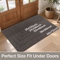 thumbnail image 3 of Frabe Ultra Thin Non-Slip Door Mat, Low Profile Rubber Backing Entrance Rug, Easy Clean Durable Woven Design for Indoor Entryway and Patio, Brown 20"x32", 3 of 9