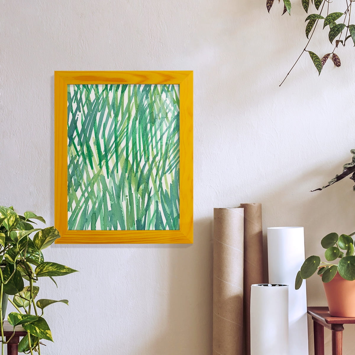Just Grass I - Framed Print w/glass - Sunflower Yellow