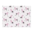 thumbnail image 4 of KLL Cute Poodle Dog Print Fleece Throw Blanket, Horizontal Fleece Bedding Cute Soft Blankets Comfy Fleece Flannel Plush Home Decor for Couch & Bed -60"x50", 4 of 9