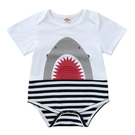 

ZHAGHMIN Baby Girl Clothes Romper Short Pants Toddler Boys Girls Short Sleeve Romper Stripe Cartoon Prints Summer Bodysuits Cotton Leotard Girls 2T Long Sleeve Leotard All Outfits For Girls Baby Sho