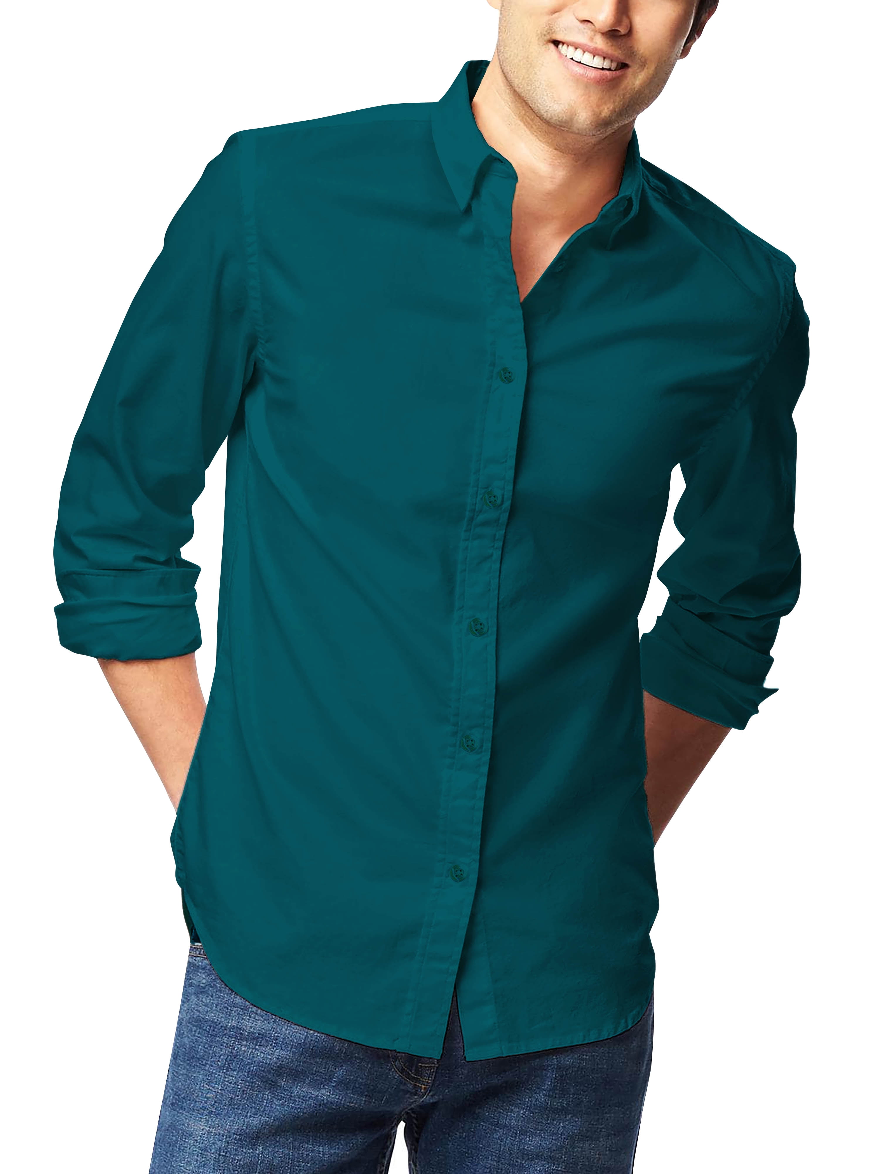 teal collar shirt