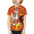 thumbnail image 5 of Looney Tunes Cartoons Boys Girls T-Shirt 3d Print Graphic Short Sleeve Tee Shirt Tops For Kids Teens, 5 of 7