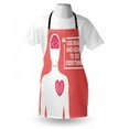 thumbnail image 3 of Quotes Apron Human Shape with Words "Use Brain and Heart to do Everything" Relationship Print, Unisex Kitchen Bib Apron with Adjustable Neck for Cooking Baking Gardening, Pink Coral, by Ambesonne, 3 of 3