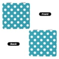 thumbnail image 2 of Uemuo Sky Blue And White Polka Dot Print Compact Portable Pocket Makeup Mirror - Leather Cover, Elegant Travel Cosmetic Mirror for Purse, Pocket, and Handbag-Square, 2 of 9