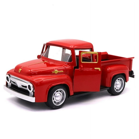 Janrevotw Vintage Metal Truck Model Desktop Decorations Children Gifts Toys Christmas Decorations Family Classic Country Pickup Truck Buggy Old Style Vintage Classic Cars Boys Toys