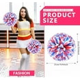thumbnail image 2 of EONQY 8 Pcs Cheerleading Pom Poms Cheerleader Squad Spirited Fun Pompoms 10 Inch Metallic Foil Cheer Pom Poms with Handle Flowers for Sport Team Dance Party, 2 of 5